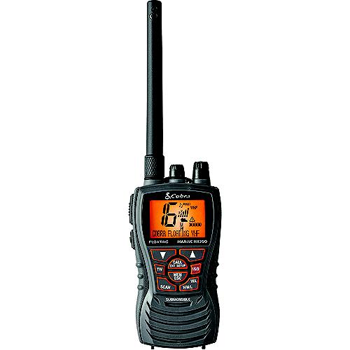 Cobra MRHH350FLT 6 Watt Floating Handheld VHF Marine Radio, Black