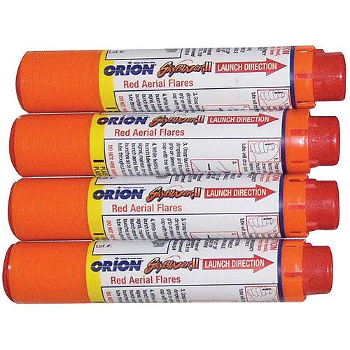 Skyblazer-4 Red Aerial Signals w/Storage Bag, 4/Pk