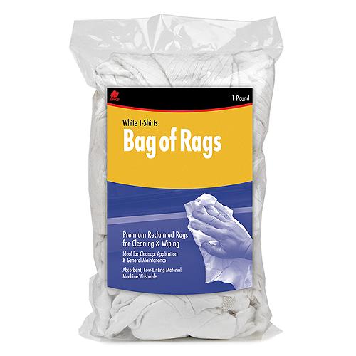 Buffalo Recycled White T-Shirt Wipers, 1 lb.