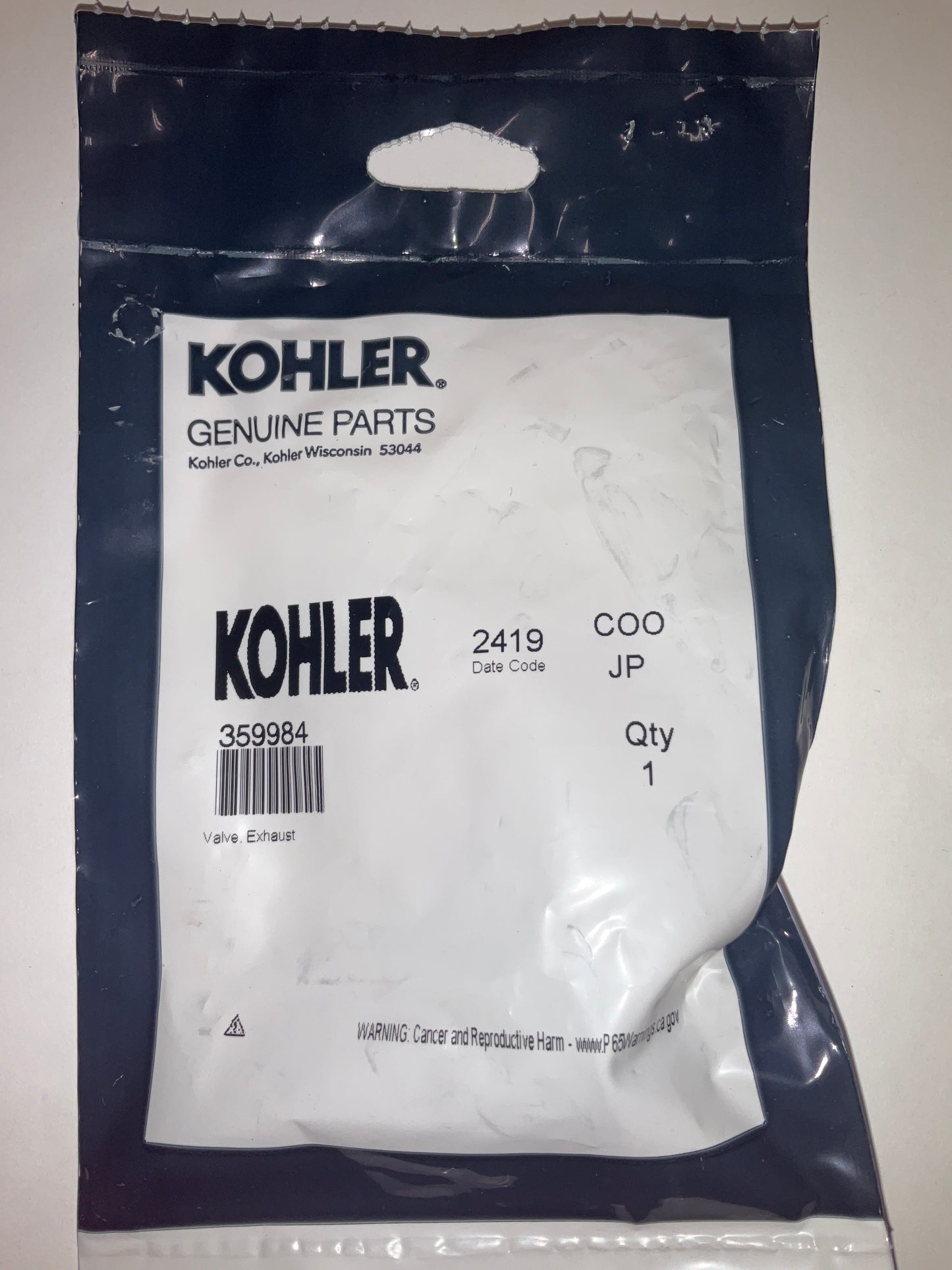 Kohler 359984 OEM Ehaust Valve