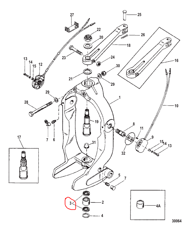 GIMBAL RING OIL SEAL, ALPHA, Quicksilver 32541