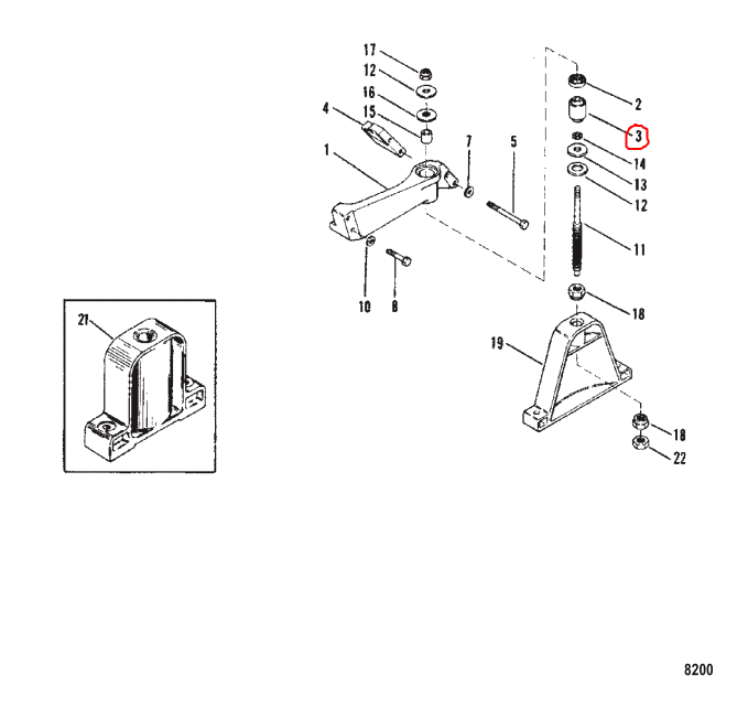 Motor Mount, Quicksilver 32833