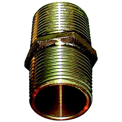 HEX NIPPLE, Red Brass, 1/2"mip x 1-3/4", 216P-8