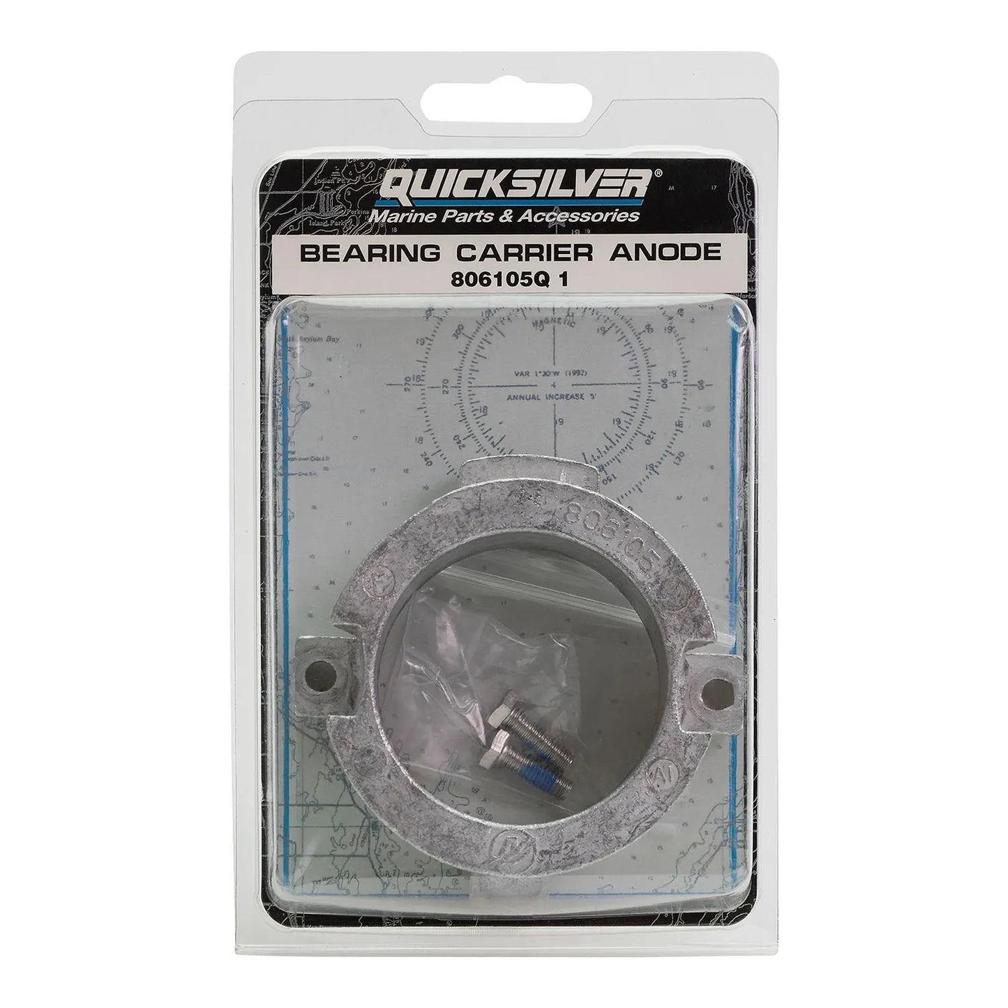 Quicksilver 806105Q1 Aluminum Bearing Carrier Anode for MerCruiser Alpha One Gen II and Vazer Drives