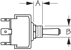 Toggle Switch-Light Tip (SPDT) - On/Off/On