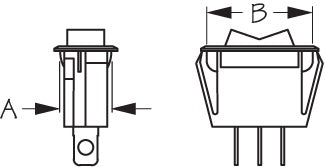 rocker switch illum on/off