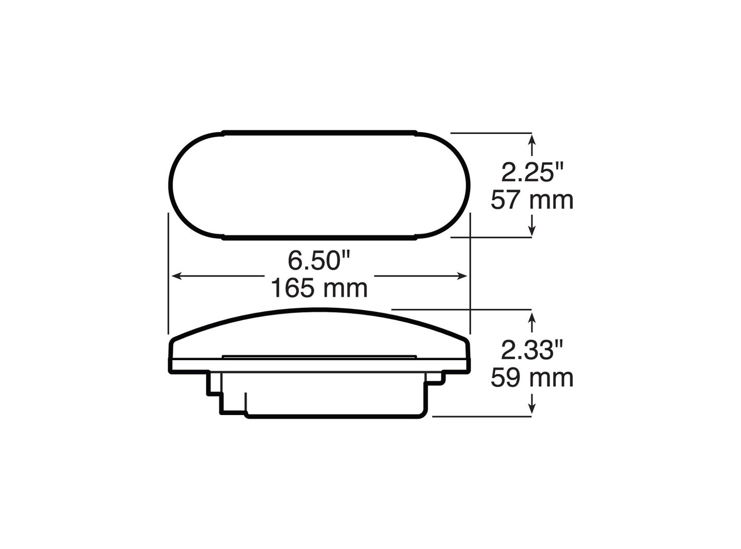 Anderson Oval Stop/Turn/Tail Light Kit - Red, E421KR