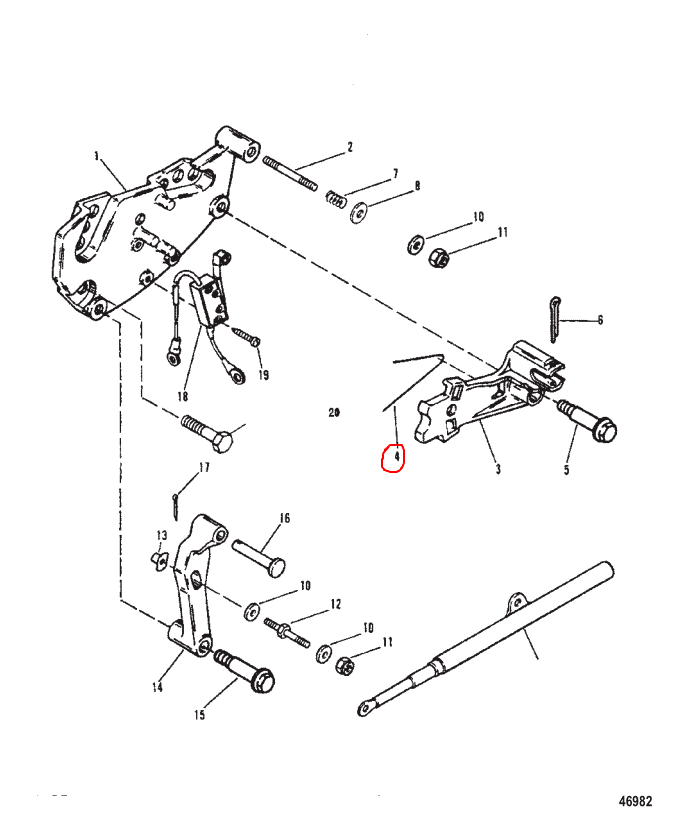 Spring, Actuating Lever, Quicksilver 45599