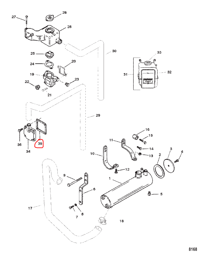 MANIFOLD END CAP GASKET, Quicksilver 430431