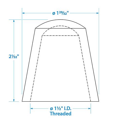 Seachoice Replacement Globe All-Round Stern Light, Anti-Glare Globe