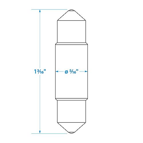 Seachoice Replacement Incandescent Bulbs With Festoon Base, 12V, 3 Watt, Pack of 2