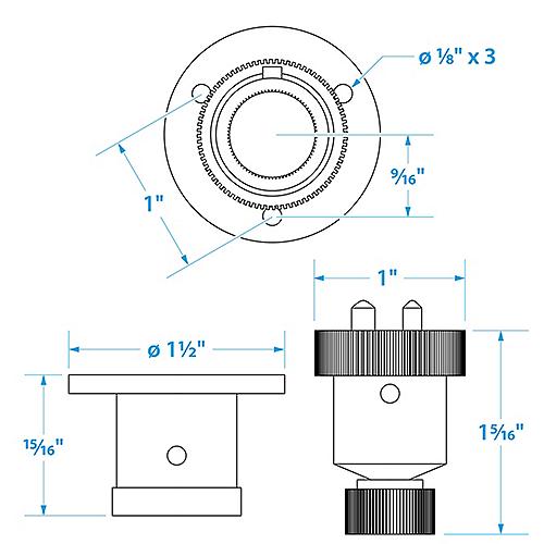 Seachoice Deck Connector With Brass Double Contacts