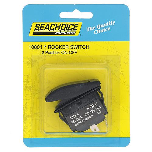 Rocker Switch On-Off SPST Black Seachoice 10801