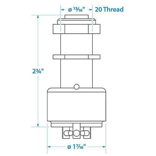 Seachoice 11641 3 Position Heavy Duty Ignition Starter Switch
