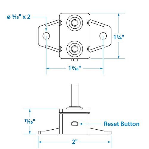 20 Amp Manual Reset Breaker