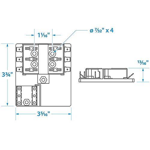 Seachoice Fuse Block ATO/ATC, 6 Gang Ground Bar 12V