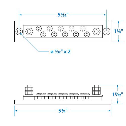 Terminal Block 10 Gang Seachoice 13631
