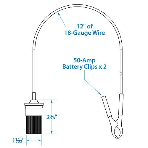 Seachoice Adapter Plug to Battery Cigarette Lighter, 12V