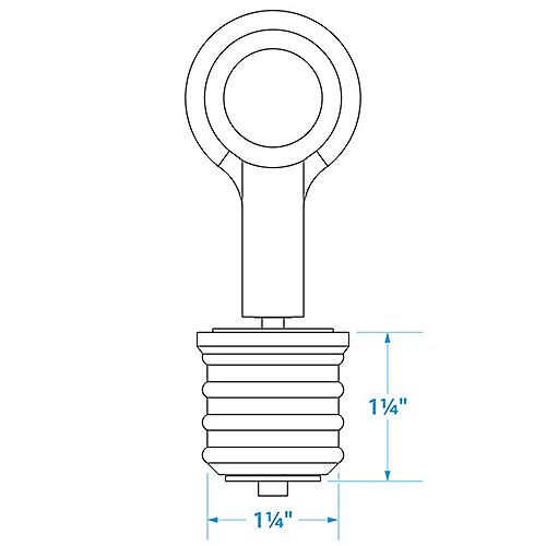 Drain Plug 1-1/4 Snap Brass