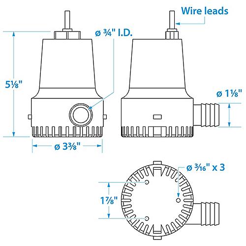 Seachoice 19281 Bilge Pump Gen 1 1000gph