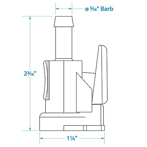 Seachoice Deluxe Fuel Connector Hose Fitting for Yamaha/Mercury, Female, 5/16 In. Barb