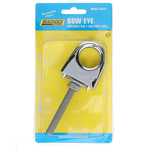 Seachoice 33531 Single Shank Bow Eye for Tow Lines or Boat Trailer Winch Hook, 3 in. Shank, 1 in. Eye Diameter