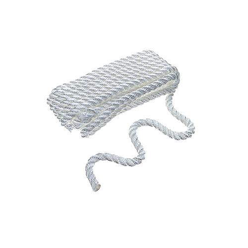 Seachoice Double-Braid Nylon Dock Line w/ Eye Splice, Pre-Shrunk, Heat Stabilized, 3/8 In. X 20 Ft., White