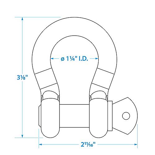 Seachoice Galvanized Steel Anchor Shackles, 1/2 In., 43091