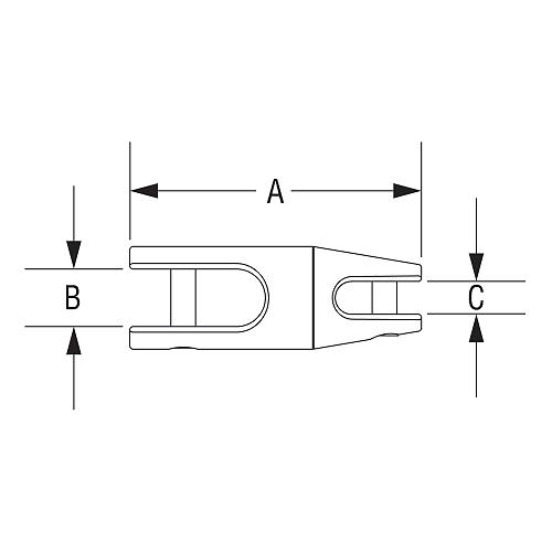 Seachoice Stainless Steel Anchor Swivel, 3 ½ In. Long, 5/8 In. Anchor Side, 9/32 In. Chain Side