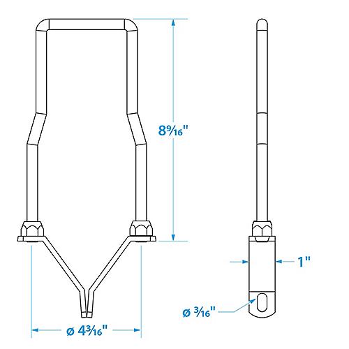 Seachoice 53851 Lockable Spare Tire Carrier for Boat Trailer
