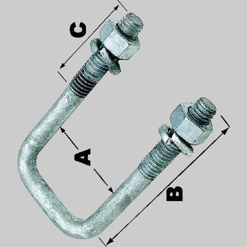 Seachoice 57221 Sq U-Bolt-3 1/16X2 13/16