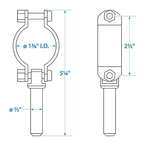 Clamp-On Oar Locks Seachoice 70521