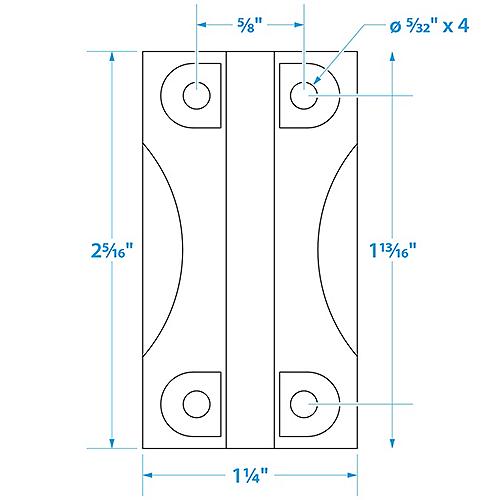 Seachoice 76901 Igloo Cooler Replacement Hinge, Plastic, Pack of 2