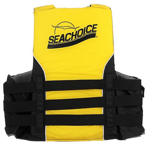 Seachoice Deluxe 4-Belt Ski Vest - Yellow/Black, Lg/XL