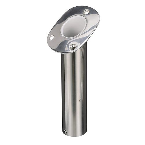Seachoice 89021 Fishing Rod Holder, Cast Stainless Steel, 30 Degree Gunnel Mount