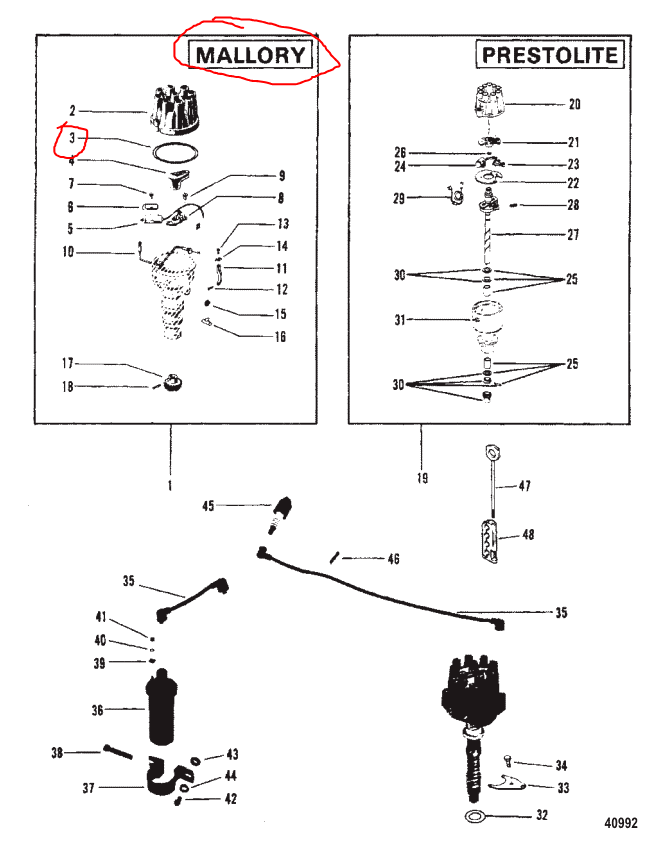 Gasket-Dist Cap, Aqua Power 415