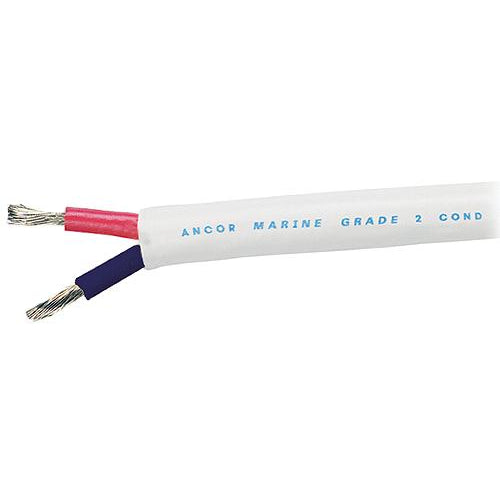 Ancor Marine Grade 121310 Tinned Duplex Cable Red and Black w/White Jacket, 12/2