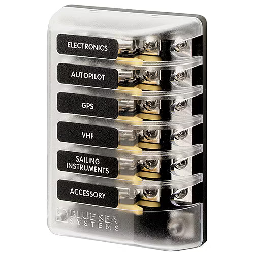 Fuse Block AGC 6 Cir w/Ground