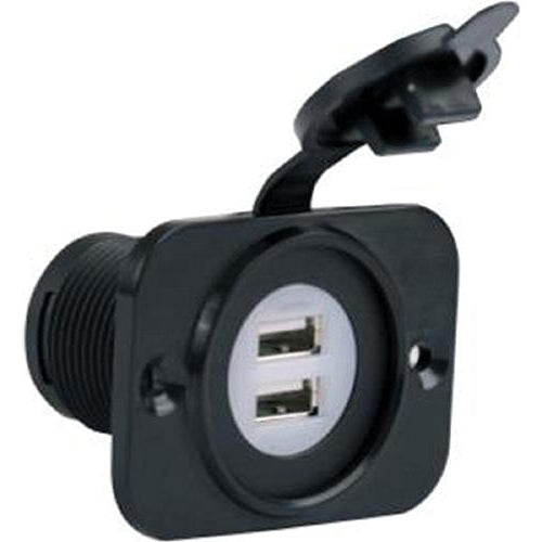 Marinco 12VDUSB SeaLink Deluxe Dual USB Charger Receptacle 12-24V