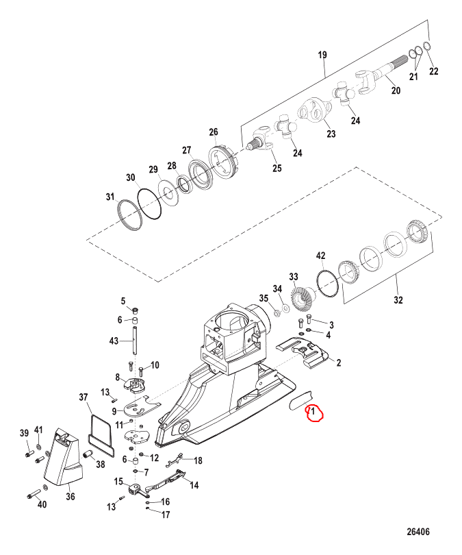Wear Pad Kit, Quicksilver 805261A1
