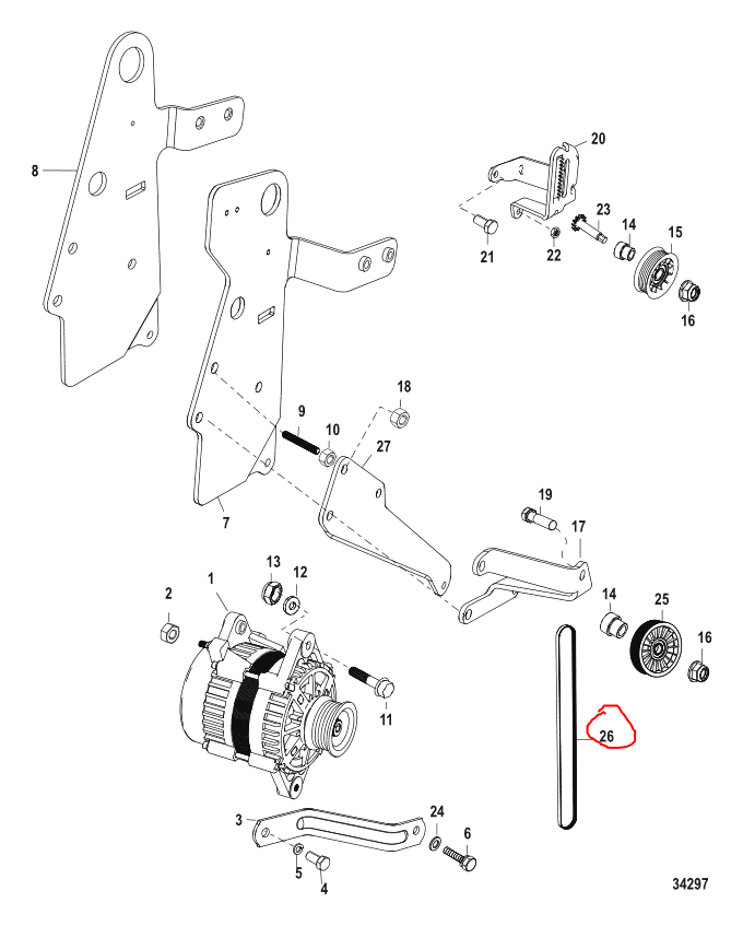 Serp Belt, Quicksilver 865615Q10