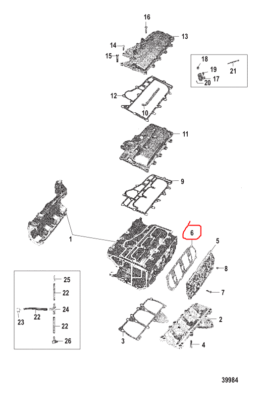 Gasket, Block Cover, Sierra 18-2504