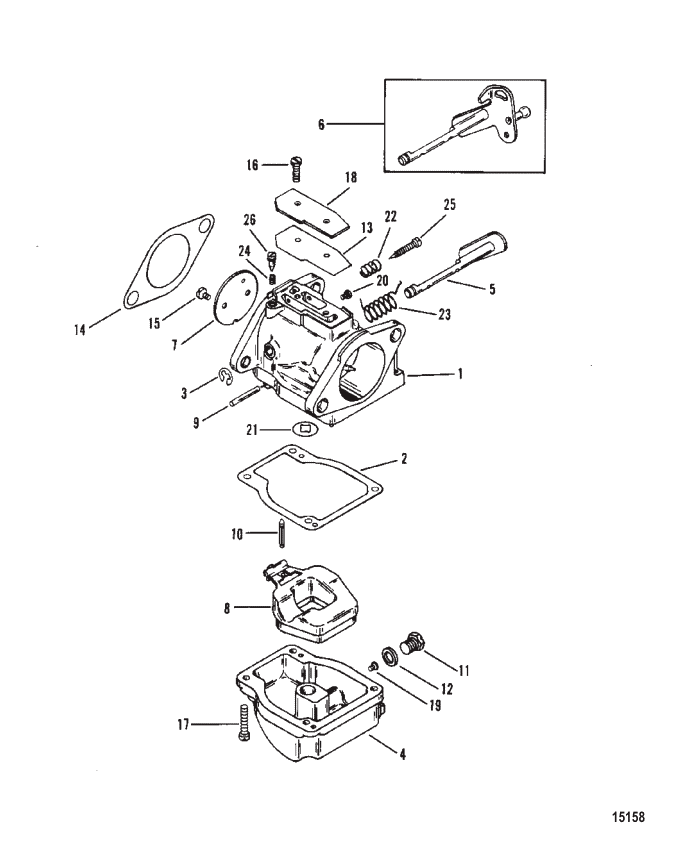 GASKET SET, Carburetor, Quicksilver 1395-9602