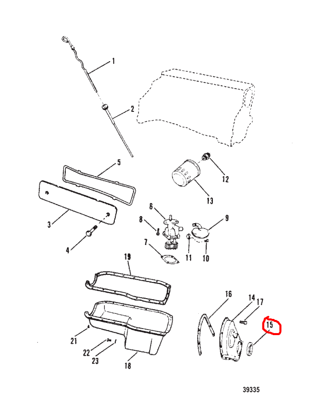 Timing Cover Oil Seal, Quicksilver 97335