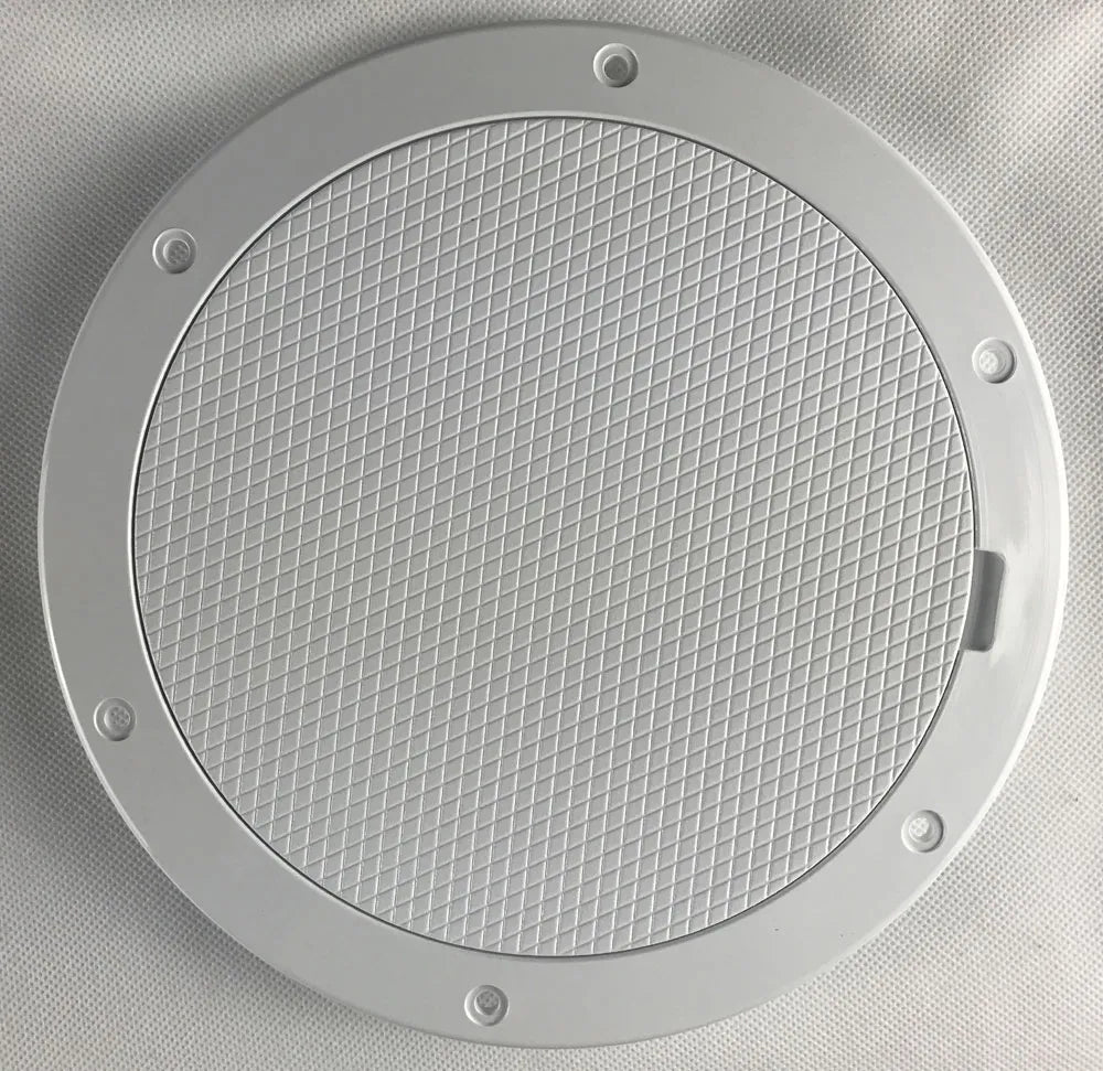 Beckson DP85-w Pry-Out Deck Plate With Standard Trim Ring, Diamond Center