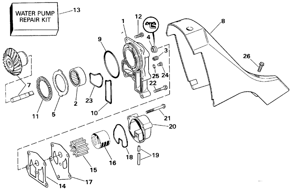 SEAL, Water Pump Adaptor, Sierra 18-2068