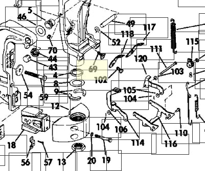 THRUST PAD, Trim rod, OMC 321499