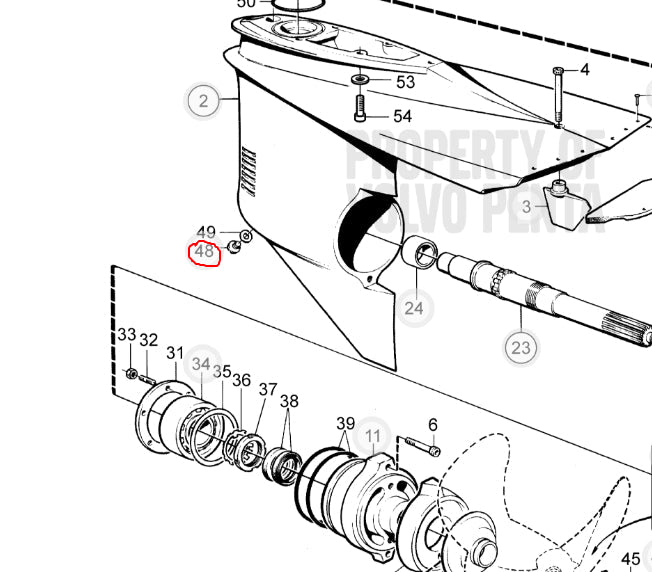 Drain Plug, Lower Unit, Volvo 839354, (NOS)