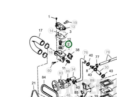 Gasket, Volvo 3852120, (NOS)