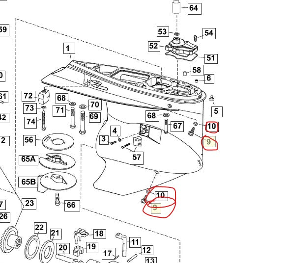 E-Tec Drain Screw with Magnet, Sierra 18-4249